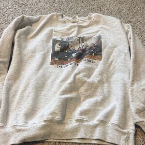Gray Graphic Men's Sweater